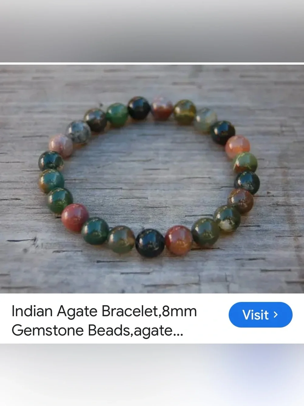 #2949*Unisex’s Green Beaded Stretch Bracelet - Handmade